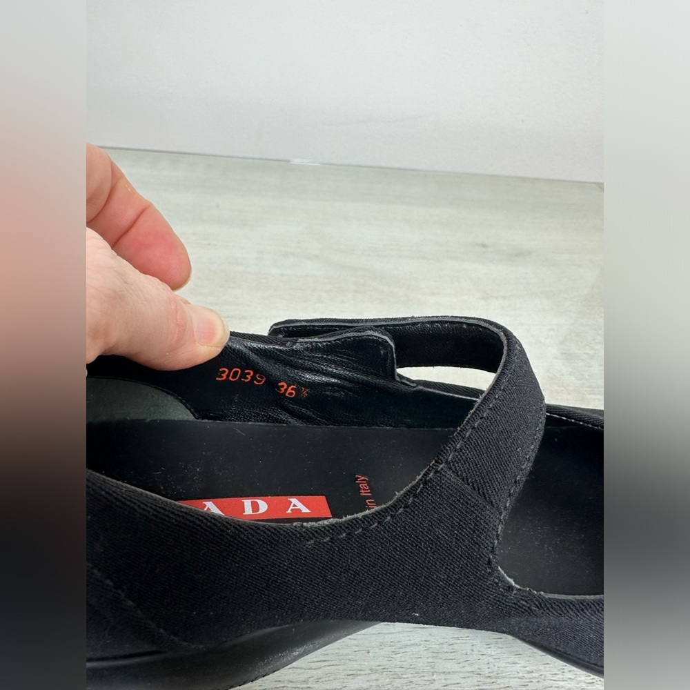 Prada Women's Black Mary Jane sport shoes - Picture 9 of 12